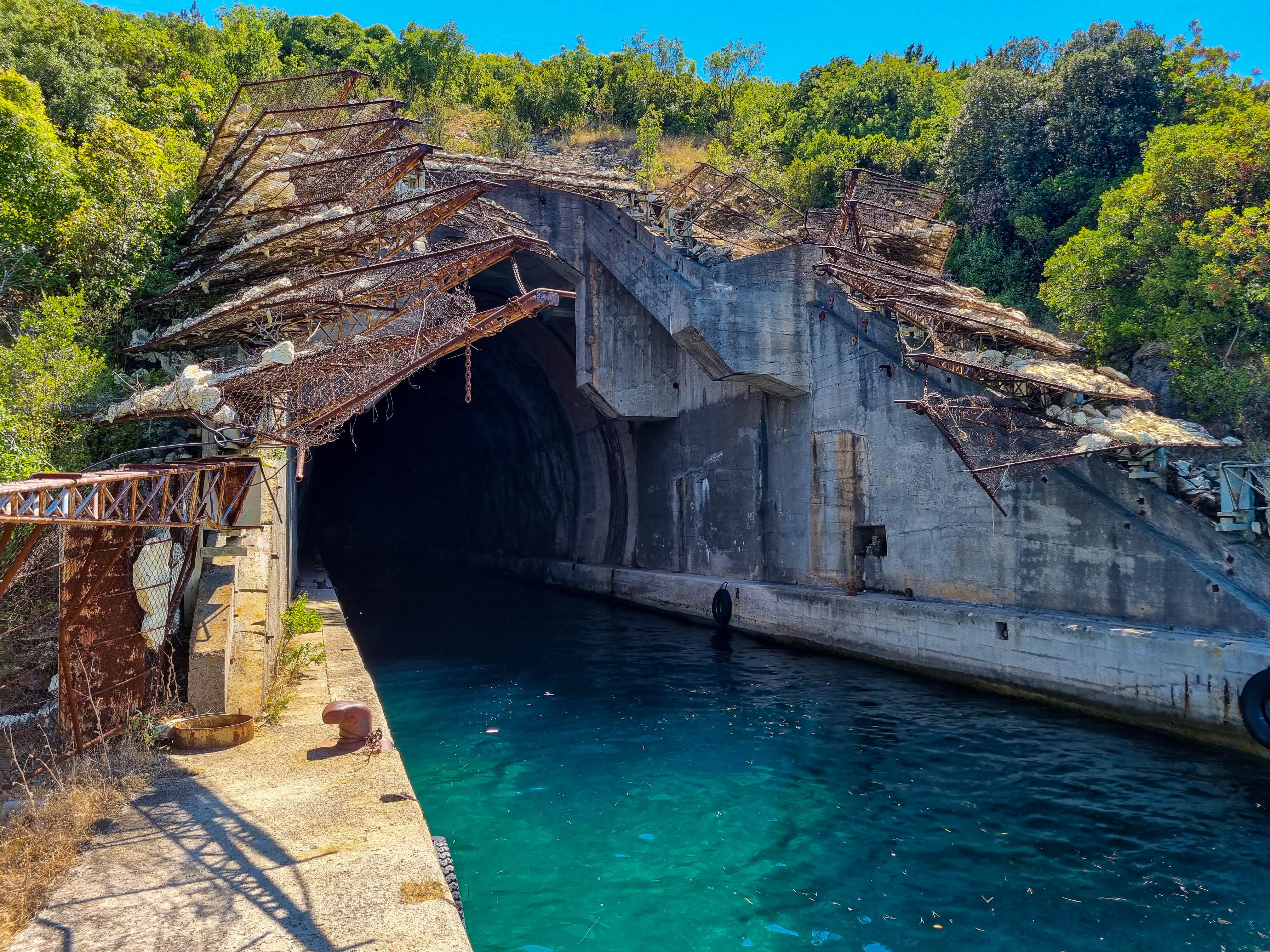 Submarine Tunnels on Kotor speedboat tour route