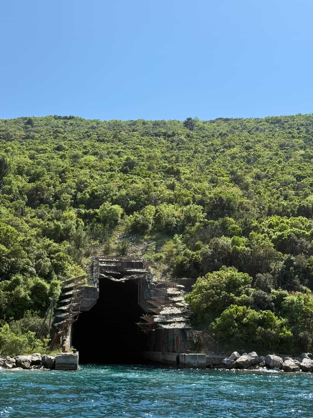 Submarine tunnel and coastal cave on Montenegro Boat Tour from Kotor